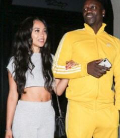 Tomeka Thiam and Akon outside an event in 2019